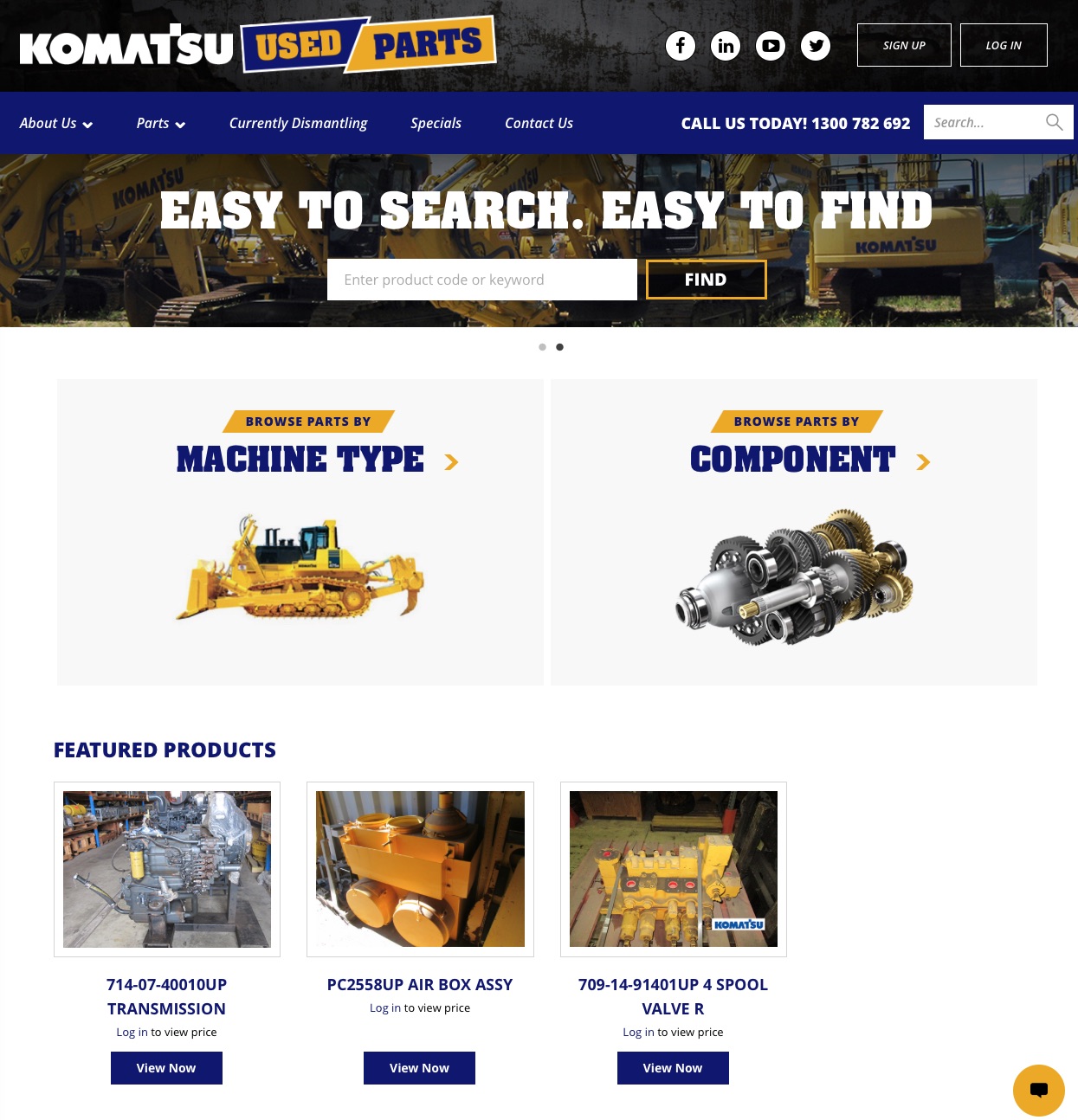 Komatsu launches Used Parts online store - Tradelink Publications
