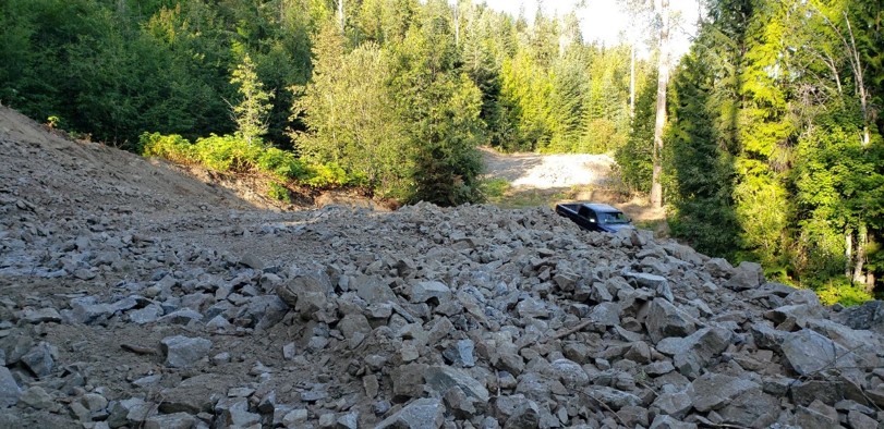 Photo of sites prepared for cap and powder magazines