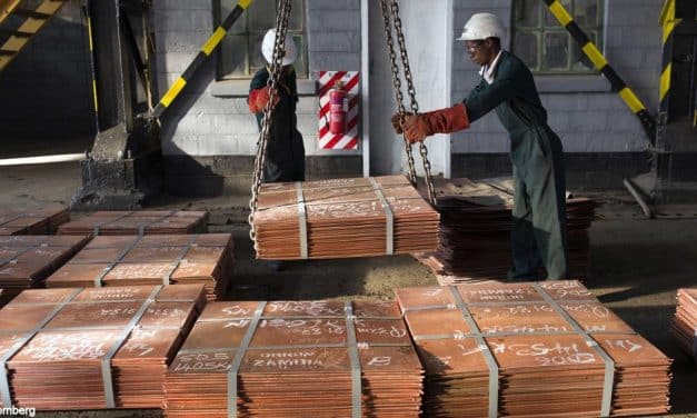 Copper climbs above $10 000/t 